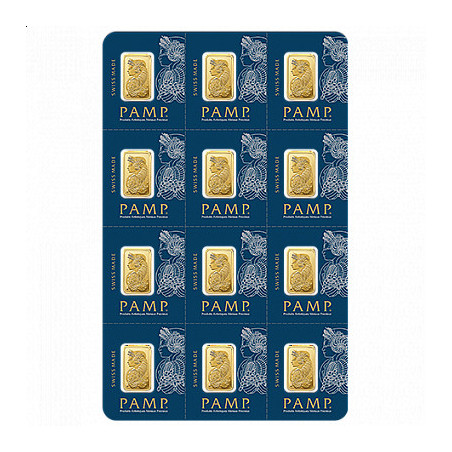 Zlatý slitek 12 x 1g PAMP Multigram