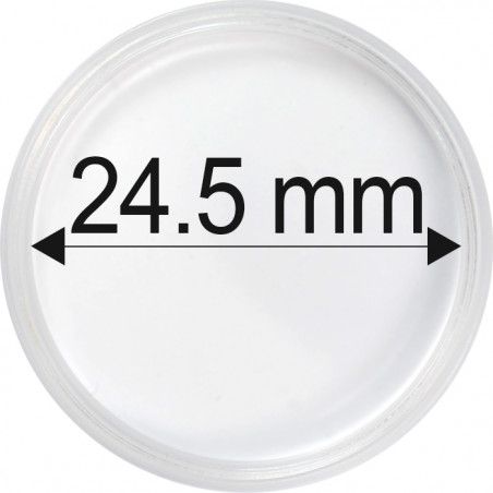 Plastová kapsle na minci 24,5 mm