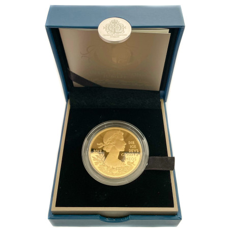 Stříbrná mince 28,28 g Diamantové výročí Alžběty II. 2012 Zlaceno