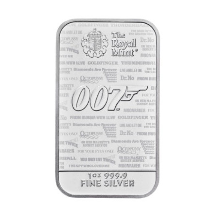 Stříbrný slitek 1 Oz James Bond 007 No Time To Die