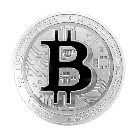 Stříbrná mince 1 Oz Bitcoin 2021