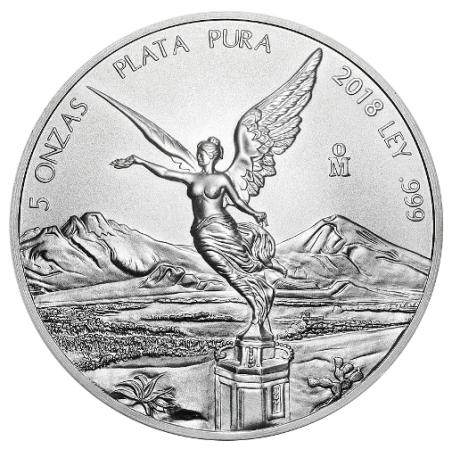 Stříbrná mince 5 Oz Libertad 2018