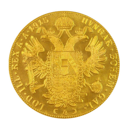 Zlatá mince 13,96 g 4 Dukáty 1915