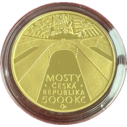 Zlatá mince 1/2 Oz Železniční most v Žampachu 2013 Proof