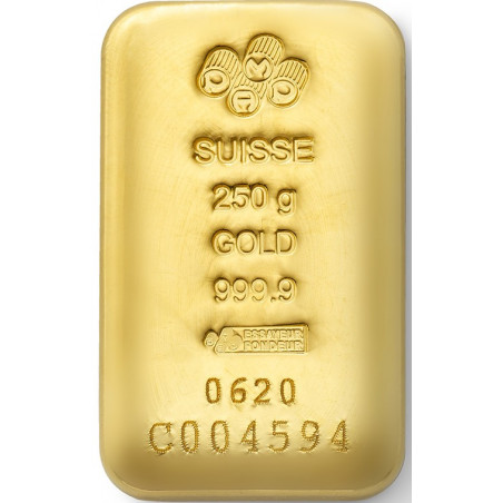 Zlatý slitek 250 g PAMP